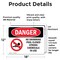 Signmission No Swimming Pool Closed Chemicals In Use Danger Sign, Vinyl Decal, 18in W x 12in L, 2PK OS-2PACK-DS-D-1218-L-1627 - alternate 6